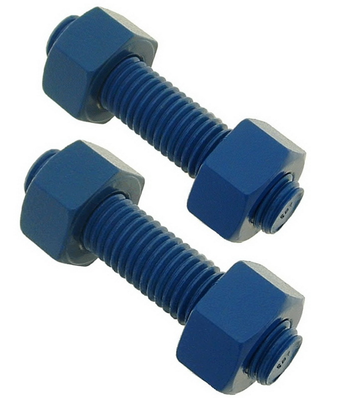 Stud Bolt and Nut Cadmium and Xylan Fluoroploymer Coated
